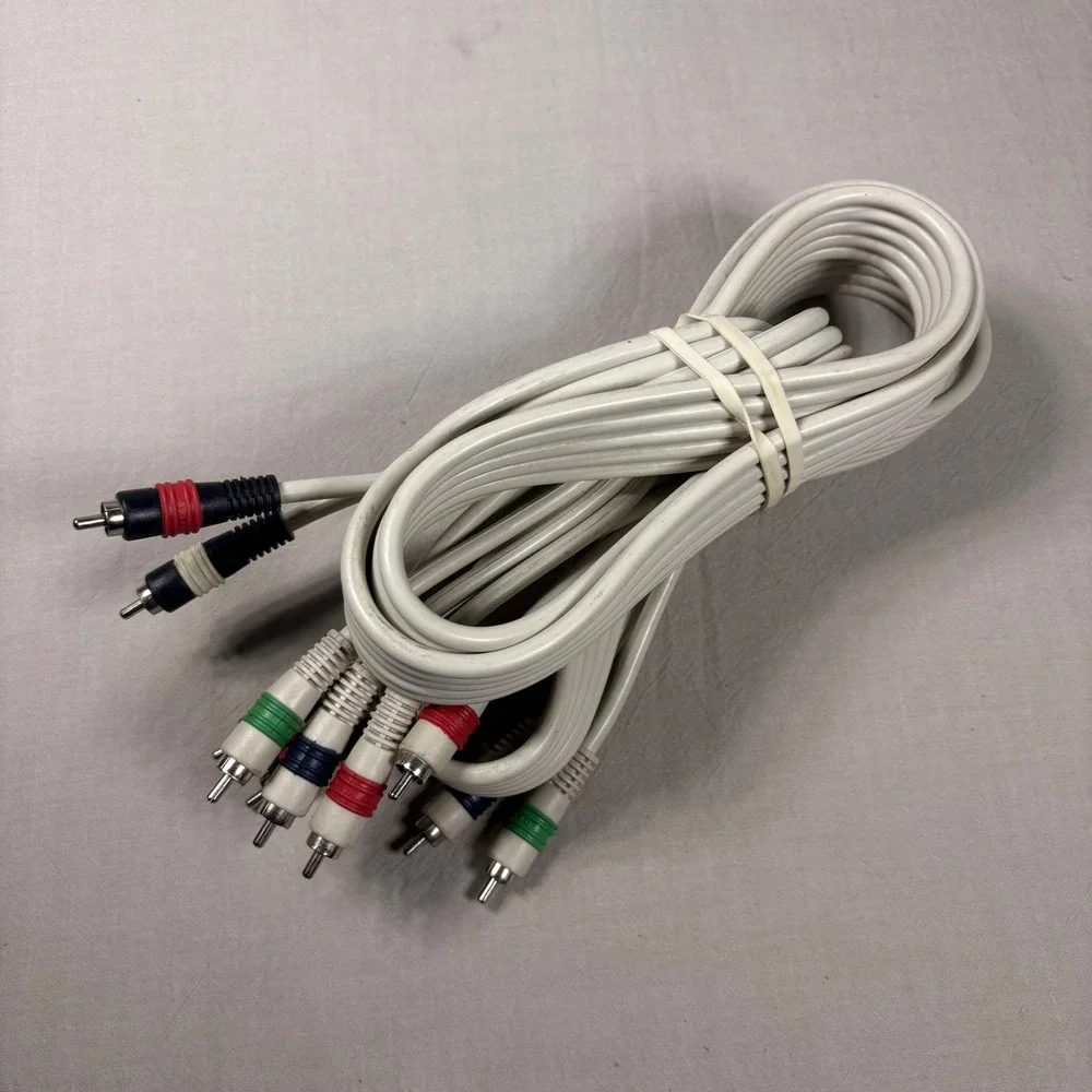 RCA AV Cable 5-Plug Video Audio Set Red Green Blue White Red‎ Male to Male